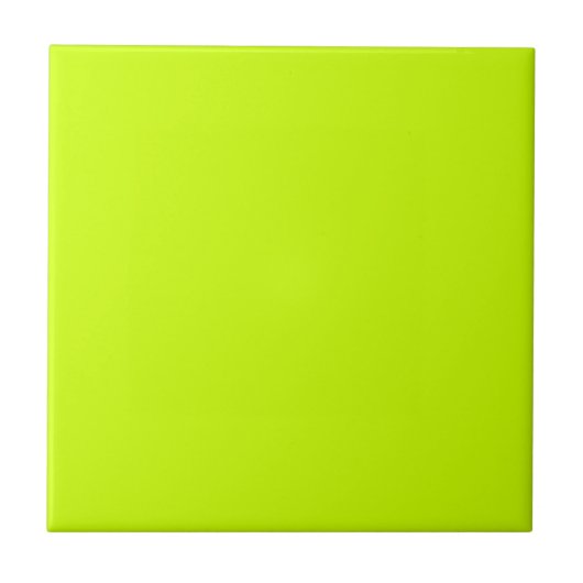 Carreau Neon Lime Jaune Couleur Solide | Classique | Éléga (Devant)