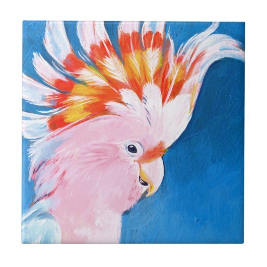 Carreau Neon Mohawk - Cockatoo rose (Devant)