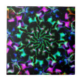 Carreau néon multicolore abstrait (Devant)