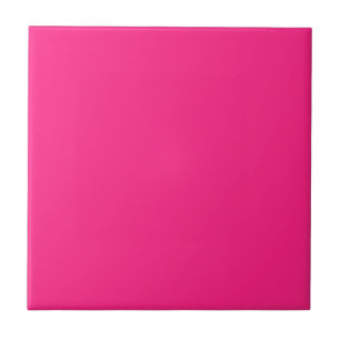 Carreau Néon rose chaud couleur solide Élégant minimaliste