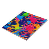 Carreau Neon Splatter : L'art Abstrait (Côté)