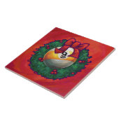 Carreau Neuf boules en couronne rouge pour Noël (Côté)