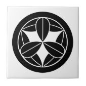 Carreau Neuf feuilles en bambou en cercle (Devant)