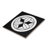 Carreau Neuf feuilles en bambou en cercle (Côté)