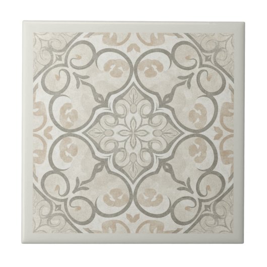Carreau Neutral Mediterranean Pattern Pat#17 Greige ID1195 (Devant)