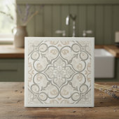 Carreau Neutral Mediterranean Pattern Pat#17 Greige ID1195