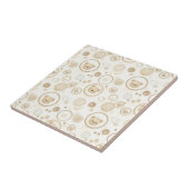 Carreau Neutral Teddy Bear Circle Pattern Beige Baby (1) (Côté)