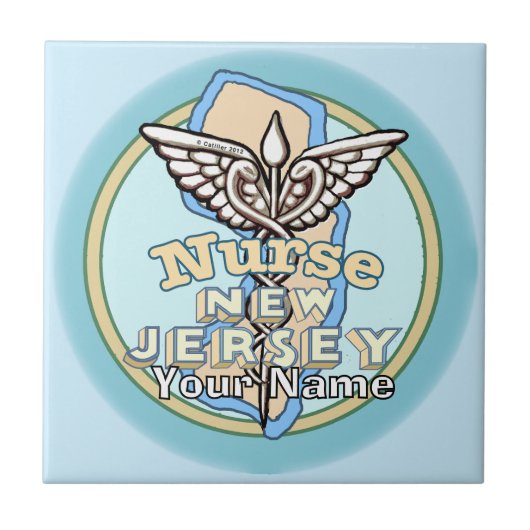 Carreau New Jersey Nurse Caduceus Tile (Devant)