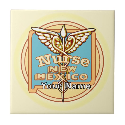 Carreau New Mexico Nurse Caduceus Tile (Devant)