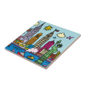 Carreau New York Cartoon Visite Les Bâtiments (Côté)