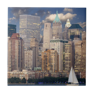 Carreau New York City Skyline depuis Hudson River