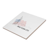 Carreau New York - Drapeau de la Statue de la Liberté USA (Côté)