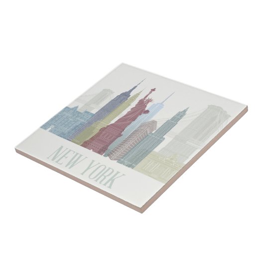 Carreau New York Skyline (Côté)