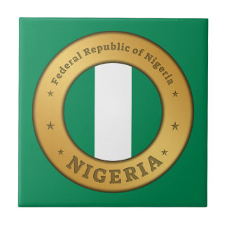 Carreau Nigeria Flag Badge