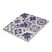 Carreau Nil bleu mexicain traditionnel Talavera (Côté)
