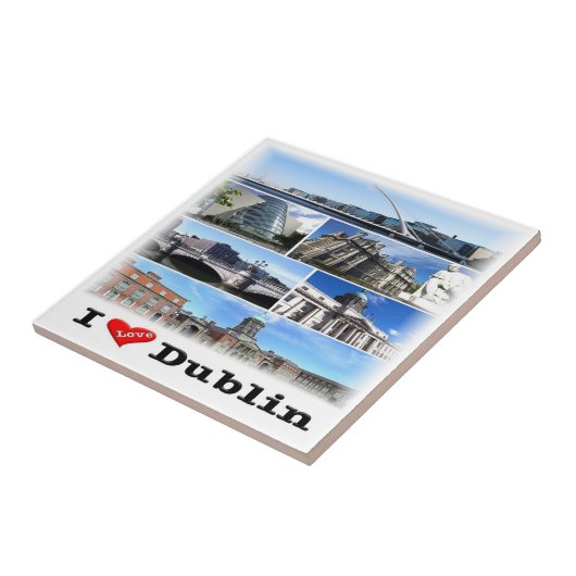 Carreau NIR011 DUBLIN "I LOVE", Irlande du Nord, (Côté)
