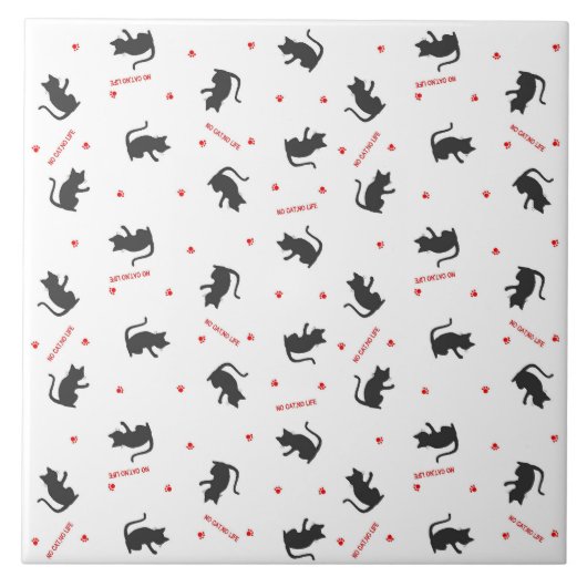 CARREAU NO　CAT,　NO　LIFE　ホワイト　   (Devant)