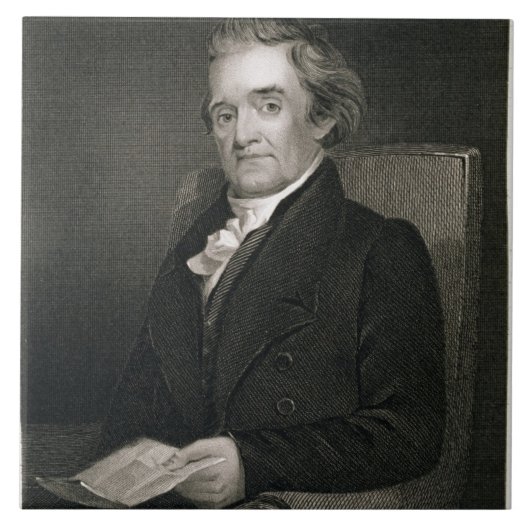 Carreau Noah Webster (1758-1843) gravé par Frederick W. (Devant)