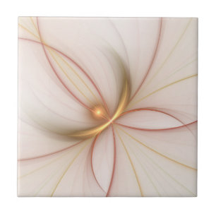 Carreau Noble Cuivre Et Or Abstrait Art Fractal Moderne