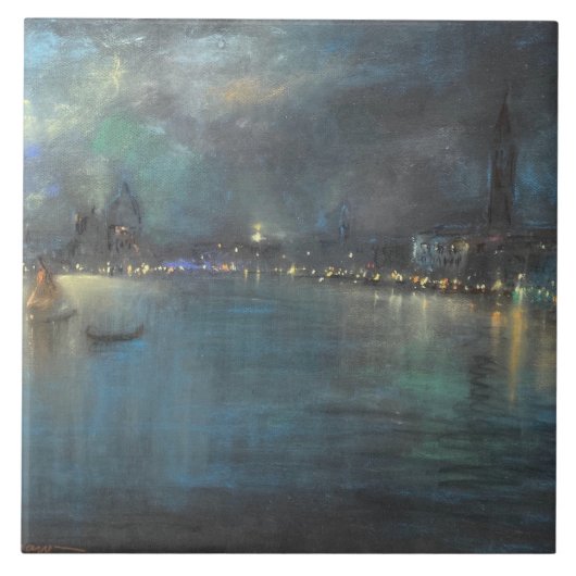 Carreau Nocturne de Venise (par Glenn Cooper Henshaw) (Devant)