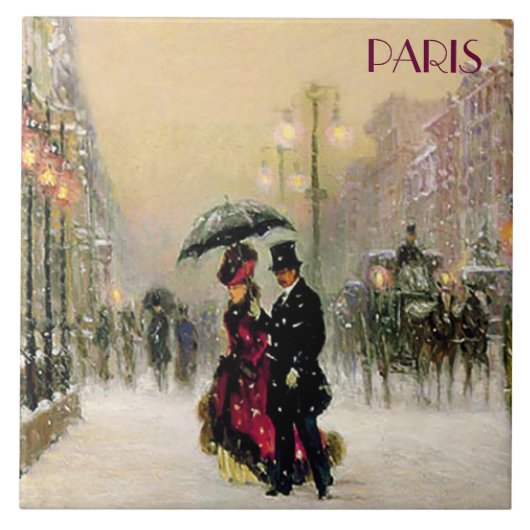 Carreau Noël à Paris. Cadeau de Noël (Devant)