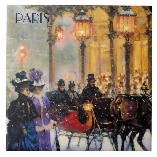 Carreau Noël à Paris. Cadeau de Noël (Devant)