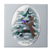 Carreau Noël Basenji (Devant)