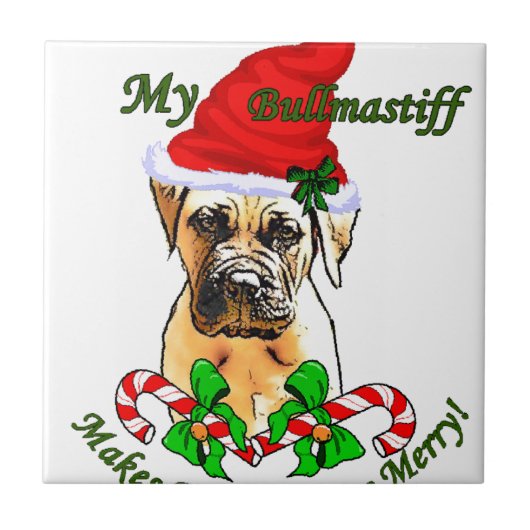 Carreau Noël Bullmastiff (Devant)