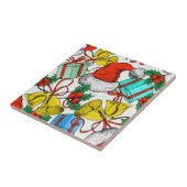 Carreau Noël Cadeaux colorés Red Santa Hats Fêtes (Côté)