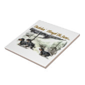 Carreau Noël Dachshund (Côté)