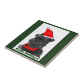 Carreau Noël d'Affenpinscher (Côté)