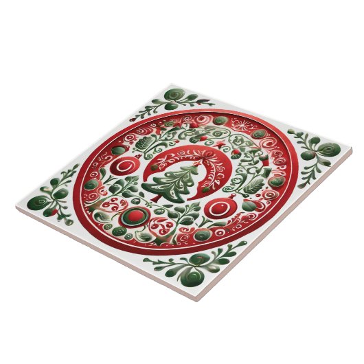 Carreau Noël d'art populaire (Côté)