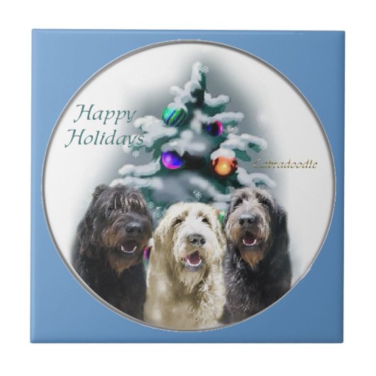 Carreau Noël de Labradoodle (Devant)