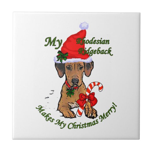 Carreau Noël de Rhodesian Ridgeback (Devant)