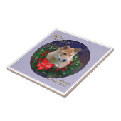 Carreau Noël de Shiba Inu (Côté)