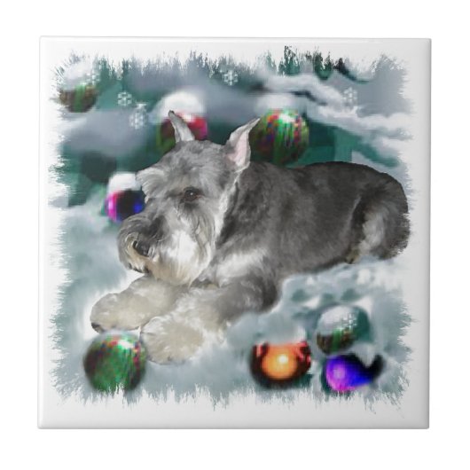 Carreau Noël des Schnauzer miniatures (Devant)
