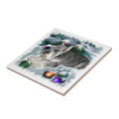 Carreau Noël des Schnauzer miniatures (Côté)