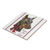 Carreau Noël Doberman Pinscher (Côté)
