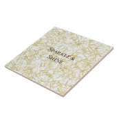 Carreau Noël Étincelant Glam Or Blanc (Côté)
