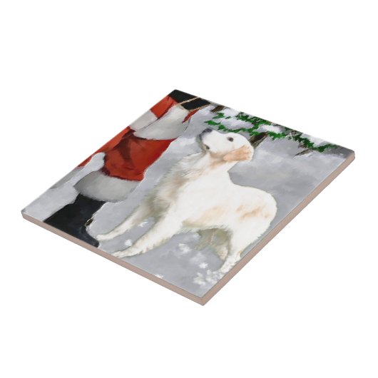 Carreau Noël Golden Retriever (Côté)