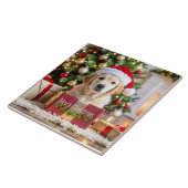 Carreau Noël Golden Retriever (Côté)