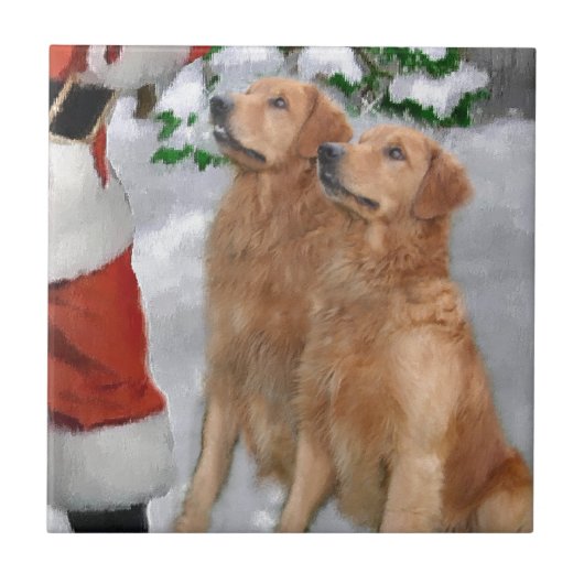 Carreau Noël Golden Retriever (Devant)