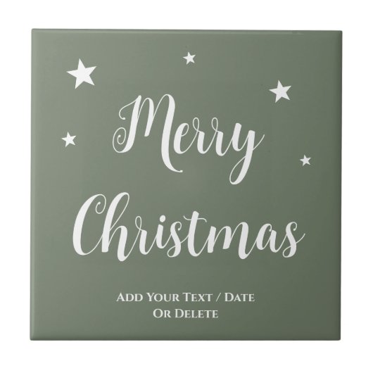 Carreau Noël gris vert Muet couleur tendance (Devant)