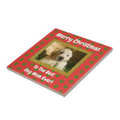 Carreau Noël Meilleur chien Maman Jour animal de compagnie (Côté)