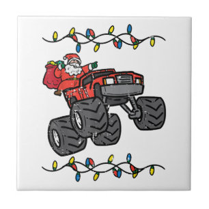 Carreau Noël Père Noël Monster Camion Garçons Enfants Enfa