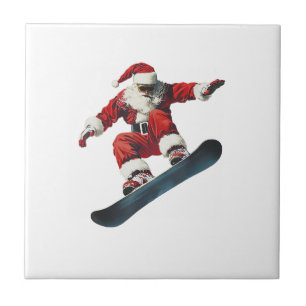 Carreau Noël Père Noël Snowboard Snowboarding Snowb