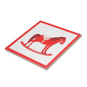 Carreau Noël scandinave Cheval Rocking (Côté)