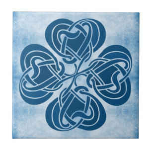 Carreau Noeud celtique bleu génial