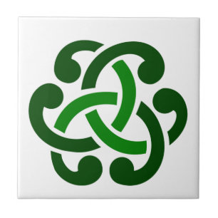 Carreau Nœud celtique vert foncé
