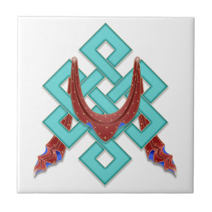 Carreau noeud éternel bouddhiste